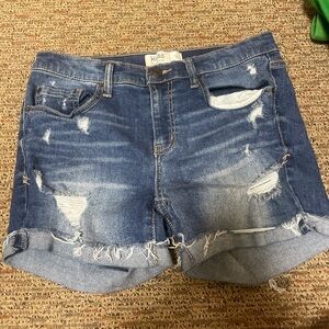 Aeropostale Women's Ripped Blue Jean Shorts
